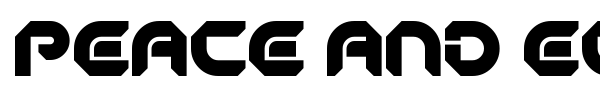 Peace And Equality font preview